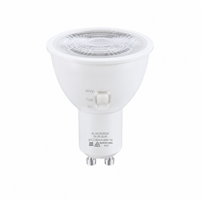 GU10 7W LED Globe | 3CCT 3000K/4000K/5000K | 38° Beam Angle | Non-Dimmable