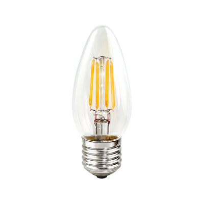 Clear LED Filament Candle Globe E27 | 4W Dimmable | 2700K, 4000K & 6000K
