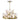 Solid Brass and Opal Glass Chandelier | Ahern 15 Light