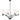 Brevan 8 Light Alabaster Glass Chandelier | E27 | Black & Brass