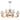 Cognac 6 Light Crystal LED Pendant