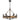 Darien 6 Light Wagon Wheel Pendant | Rustic Industrial Timber Chandelier | E14