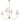 4 Light Mid Century Chandelier Pendant | Nickel & Brass | Fabric Shade | Farnix Series