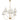 6 Light Traditional Chandelier | Gold & Silver | Fabric Shade | Farnix