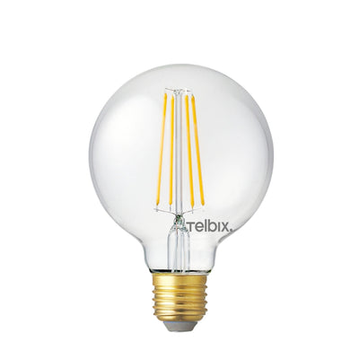 Clear LED Filament Globe E27 | G95 8W Dimmable | 3000K & 4000K