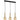 3 Light Linear Pendant Light E27 | Ribbed Glass Pendant | Amber or Smoke Glass | Trattino