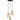 Tulip 3 Light Ribbed Glass Pendant | Cluster Pendant | Amber or Smoke Glass