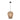Birget pendant light in brown fabric finish