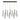 10-Light Linear Bar Pendant | Black & Gold | Meteor